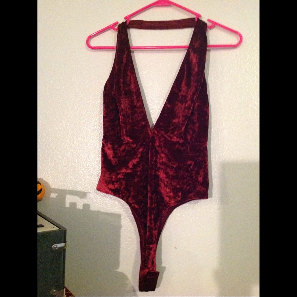 NWOT burgundy one piece/onesie/bodysuit